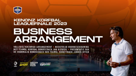 Business arrangement tijdens de Kenonz Korfbal Leaguefinale 2023
